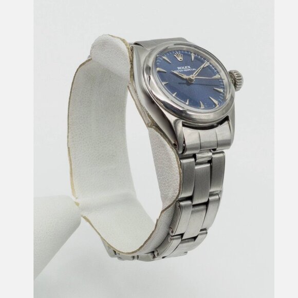 ROLEX OYSTER PERPETUAL BLUE Ladies Watch SERVICED main image 5